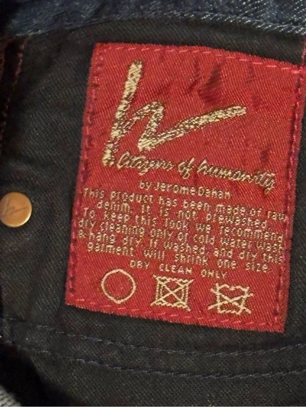 J by Jerome Dahan Women’s Jeans Size 26 Bootcut Button Hem Made in USA